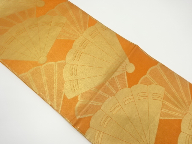 アンティーク　桧扇模様織り出し袋帯（材料）